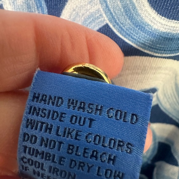 J. McLaughlin Blue and White Button-Down, Size S - Picture 4 of 5